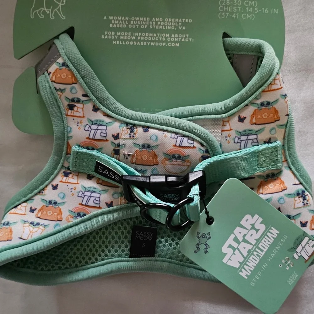 Disney Sassy Meow Star Wars The Mandalorian Harness, Collar and Leash Set (S)
